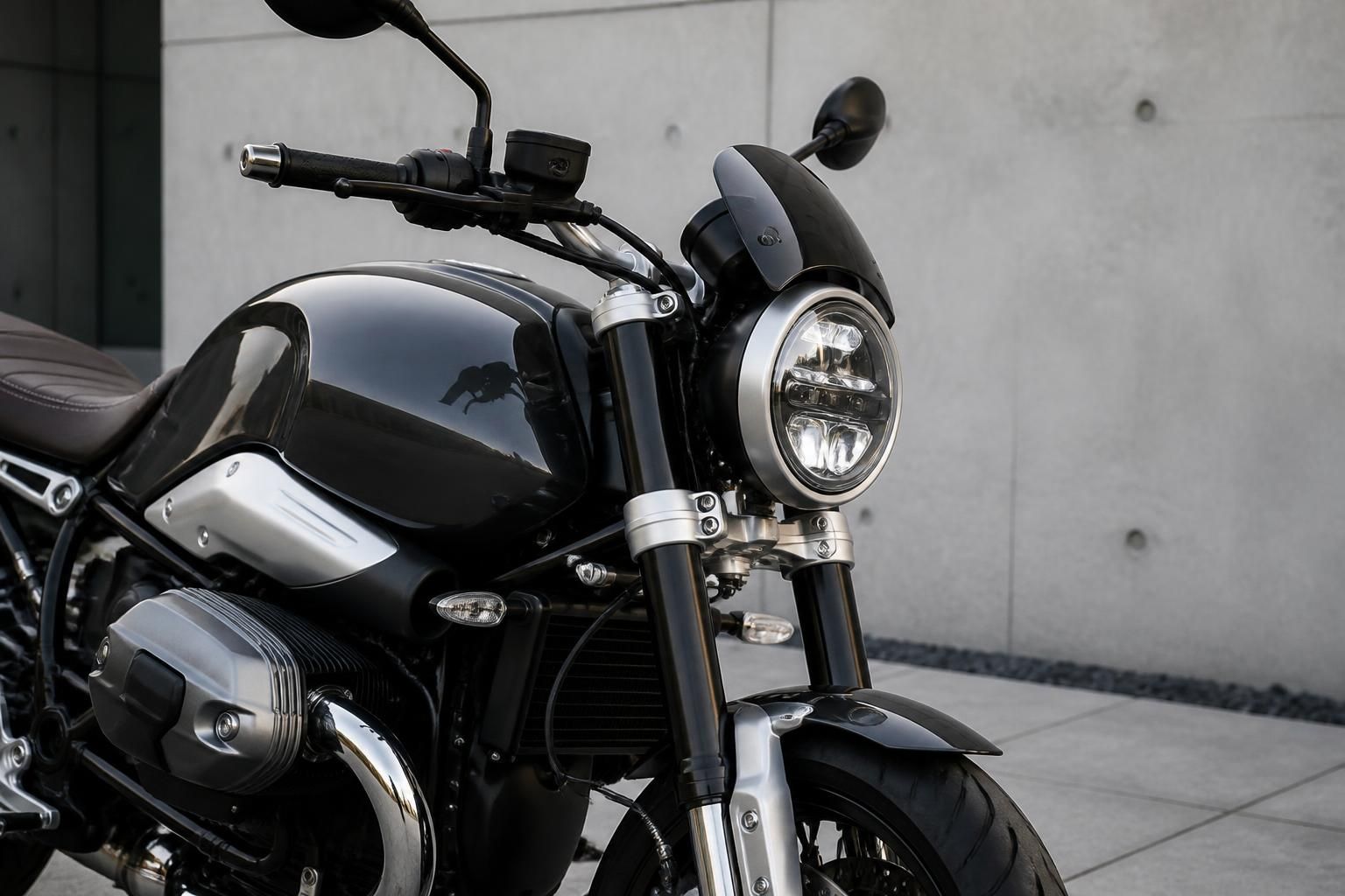 A premium motorcycle shown in a clean modern setting.